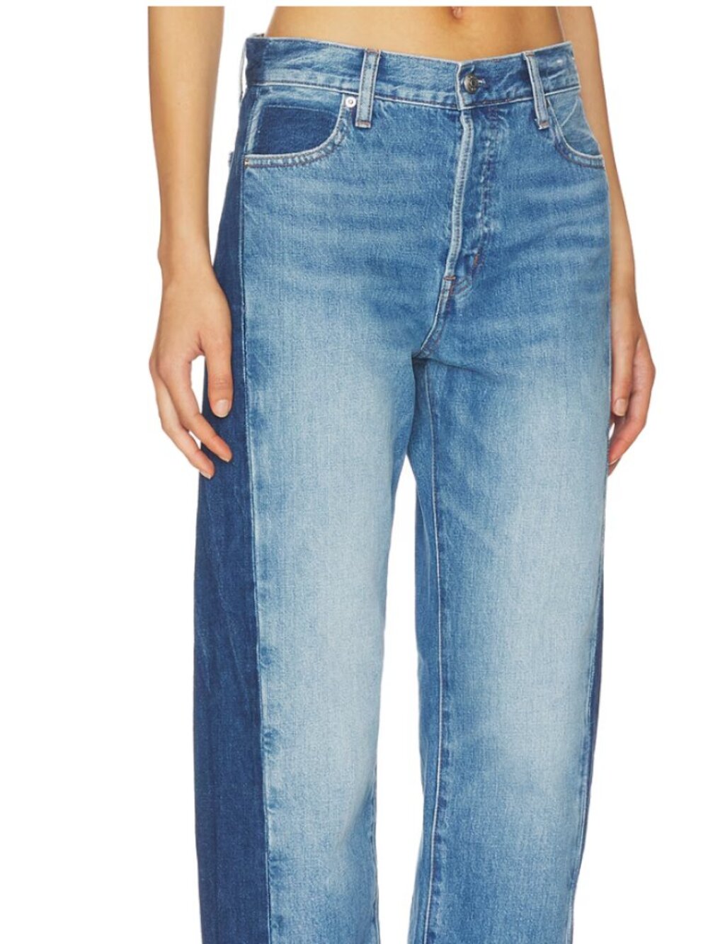 Madewell women’s pieced barrel Jean size 27